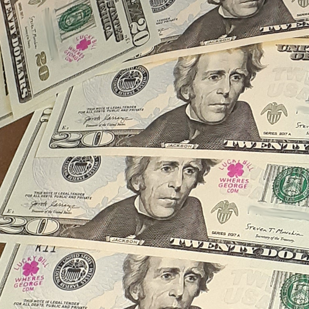 Lucky Bill + URL Design 🍀 // Self Inking Stamp Construction, 8 Ink Color Options