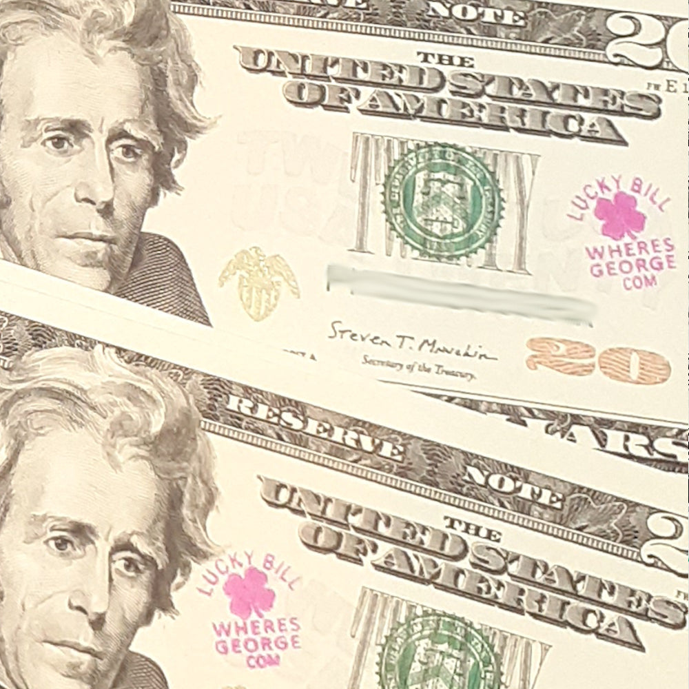 Lucky Bill + URL Design 🍀 // Self Inking Stamp Construction, 8 Ink Color Options