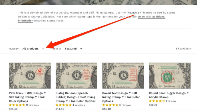 ENHANCED SEARCH FEATURE:  It's Easier Than Ever To Select A WG Stamp!
