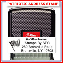 Load image into Gallery viewer, Patriotic Address Stamp, personalized // Choose your patriotic phrase!