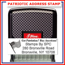 Load image into Gallery viewer, Patriotic Address Stamp, personalized // Choose your patriotic phrase!