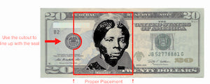 Harriet Tubman Over Jackson on $20 // Acrylic Stamp & Stamp Pad -- Who's in your wallet?