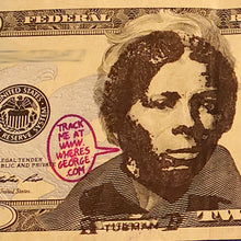 Load image into Gallery viewer, Harriet Tubman Over Jackson on $20 // Acrylic Stamp &amp; Stamp Pad -- Who&#39;s in your wallet?