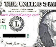 Load image into Gallery viewer, 1 Line &quot;www.WheresGeorge.com&quot; Design // Acrylic Stamp Construction