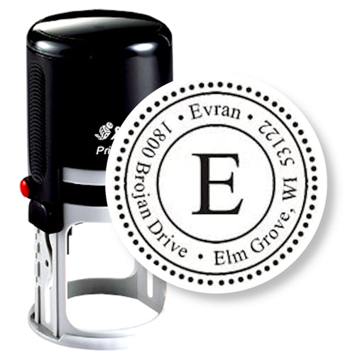 Custom Self-inking Address Stamp, Evram