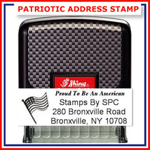 Load image into Gallery viewer, Patriotic Address Stamp, personalized // Choose your patriotic phrase!
